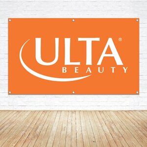 Large ULTA BEAUTY Vinyl Banner 3'x5' Orange Sign Cosmetics Store Salon Display